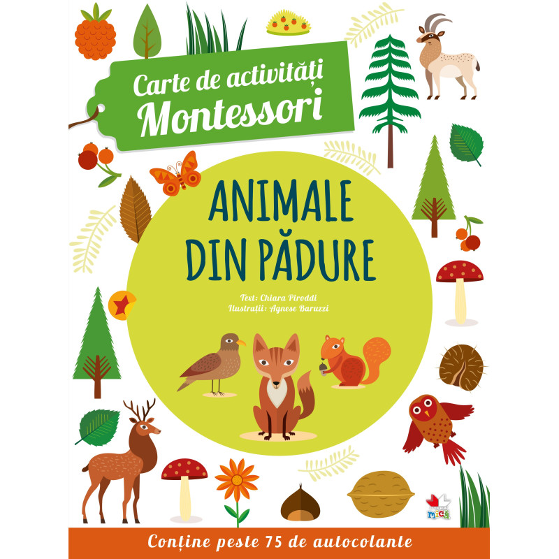 Carte de activitati Montessori: Animale din padure